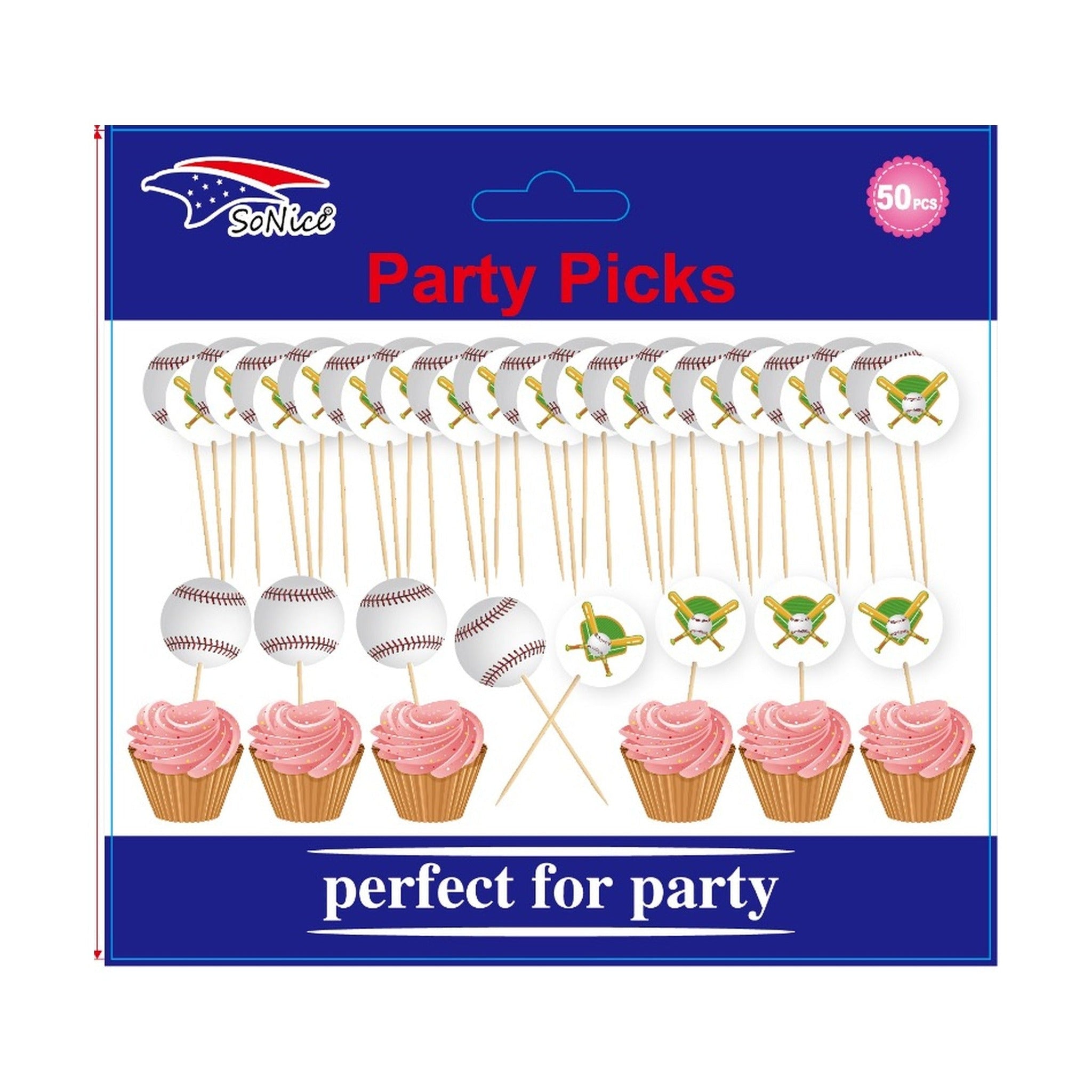 Party Picks Baseball 50ct